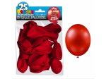 Sachet de 25 ballons latex métallisés Rouge
