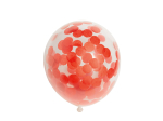 Ballon Transparent - Confetti Rouge