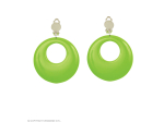 Paire de "BOUCLES D'OREILLES VERTES NEON"