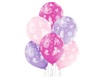 Ballons Baby Girl roses et violets 6 pcs