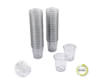 SET DE 40 MINI VERRINES 30ML PAILLETE ARGENT