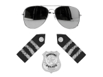 Set Policier (lunettes party, badge et épaulettes)