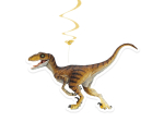 Set 2 Swirl décorations T-Rex double face (85 cm)