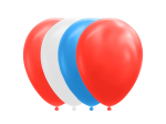 100 Balloons 12" red/white/blue
