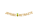 GUIRLANDE BALLONS "JOYEUSE RETRAITE" EN LETTRES