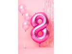 Ballon Chiffre 8 Rose mat 86cm