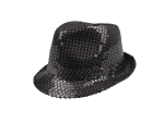 Chapeau Popstar sequins noir