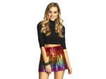 Minijupe Sequins multicolore