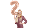 Ballon Chiffre 2 Rose Gold 86cm