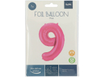 Ballon Chiffre 9 Rose Mat 86cm