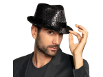 Chapeau Popstar sequins noir