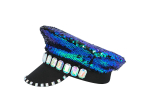 Pc. Casquette Sandy candy (réversible noir/aqua)