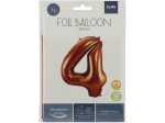 Ballon aluminium Chiffre 4 Bronze - 86 cm