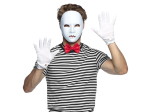 Pc. Masque visage Mime blanc