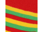 APOLLO CHAUSSETTES HAUTES RAYÉES ROUGE/JAUNE/VERT, 41/46