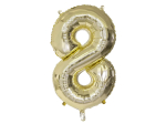 Ballon en aluminium '8' or