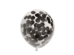 Ballon Transparent - Confetti Noir