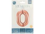 Ballon Chiffre 0 Rose Gold 86cm