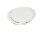 SET DE 20 ASSIETTES VITAMINE EN CARTON D23CM BLANC SANS FILM PLASTIQUE