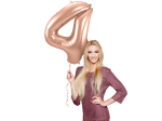 Ballon Chiffre 4 Rose Gold 86cm