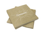 Serviette en papier "Communion" effet kraft impression blanc