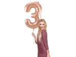 Ballon Chiffre 3 Rose Gold 86cm