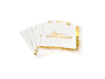 SET DE 20 SERVIETTES EN PAPIER 3 PLIS 33*33CM ANNIVERSAIRE GOLD METALISE