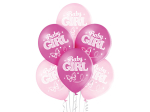 Ballons Baby Girl roses 6 pcs
