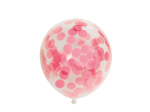 Ballon Transparent - Confetti Rose Pastel