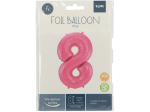 Ballon Chiffre 8 Rose mat 86cm