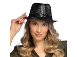 Chapeau Popstar sequins noir