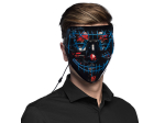 Masque lumineux LED Killer Smile Bleu