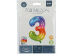 Ballon Chiffre 3 Multicolore 86cm