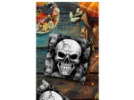 SACHET 12 SERVIETTES TÊTE DE MORT 33X33 CMS