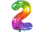 Ballon Chiffre 2 Multicolore 86cm