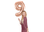 Ballon Chiffre 9 Rose Gold 86cm