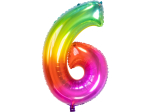 Ballon Chiffre 6 Multicolore 86cm