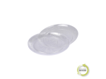 SET DE 6 ASSIETTES EN PLASTIQUE REUTILISABLE D18CM TRANSPARENT