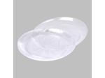 SET DE 6 ASSIETTES EN PLASTIQUE REUTILISABLE D25,5CM TRANSPARENT