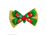 NOEUD PAPILLON DE NOËL PAILLETTES DORÉES