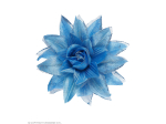 Clip pour cheveux fleur bleue brillante