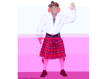 ECOSSAIS (kilt, chapeau avec cheveux)