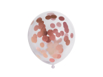 Ballon Transparent - Confetti Rose Gold