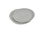 SET DE 20 ASSIETTES VITAMINE EN CARTON D18CM GRIS SANS FILM PLASTIQUE