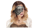 DEMI-MASQUE STEAMPUNK ARGENT