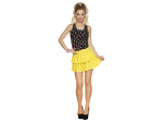 Mini-jupe Ruffles jaune fluo