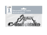 Décoration de table Anniversaire Métallisée - Couleur : Argent