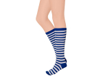 APOLLO CHAUSSETTES HAUTES RAYÉES BLEU/BLANC, 41/46