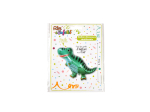 BALLON DINOSAURE AVEC PAILLE H79CM HAPPY DINO