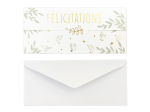 Carte cadeau et enveloppe "colombe félicitations"